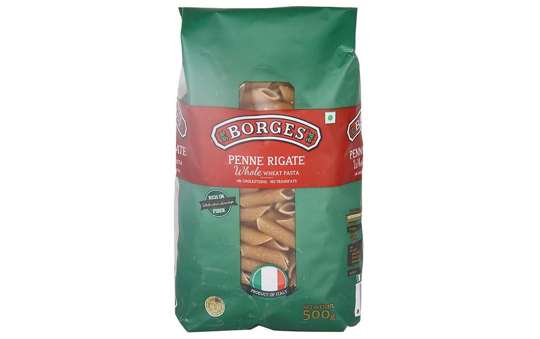 Borges Penne Rigate Whole Wheat Pasta   Pack  500 grams